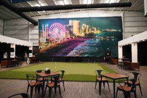 indoor pickleball and golf simulators Myrtle Beach at Pin Point